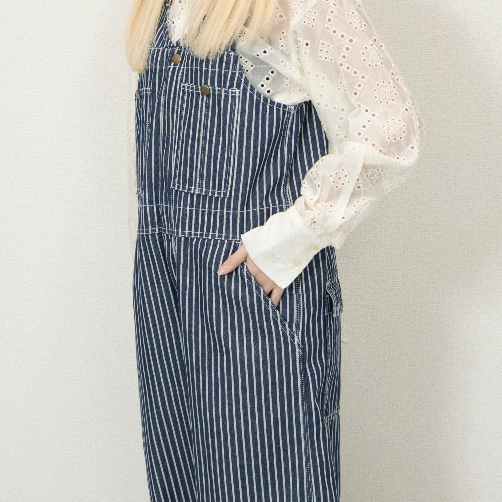 STRIPE DENIM OVERALL【U2512886-A】/UNIVERSAL OVERALL